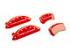 MGP Brake Caliper Covers with Challenger Logo; Red; Front and Rear (11-23 Challenger R/T; 2014 Challenger Rallye Redline; 17-23 Challenger GT, T/A; 12-23 Challenger SXT w/ Dual Piston Front Calipers)