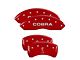 MGP Brake Caliper Covers with Cobra and Snake Logo; Red; Front and Rear (05-09 Mustang GT, V6)