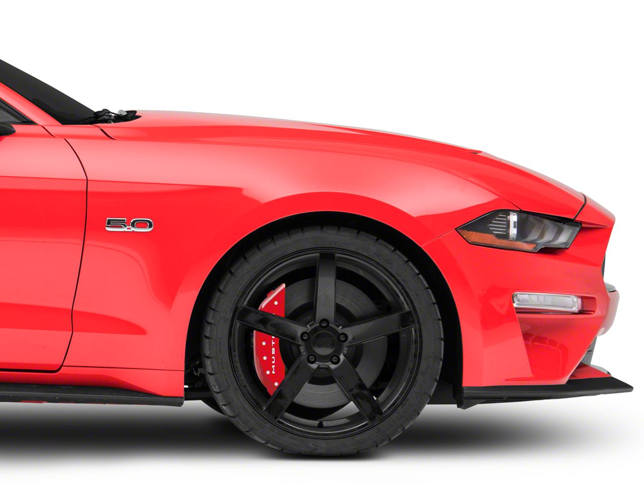 MGP Mustang Red Caliper Covers with GT Logo; Front and Rear