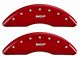 MGP Brake Caliper Covers with MGP Logo; Red; Front and Rear (15-23 Mustang GT w/o Performance Pack)