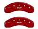MGP Brake Caliper Covers with MGP Logo; Red; Front and Rear (15-23 Mustang EcoBoost w/o Performance Pack, V6)