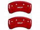 MGP Brake Caliper Covers with MGP Logo; Red; Rear Only (15-23 Mustang GT w/ Performance Pack)