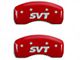 MGP Brake Caliper Covers with SVT Logo; Red; Front and Rear (94-04 Mustang Cobra)
