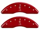 MGP Brake Caliper Covers with Tiffany Snake Logo; Red; Front and Rear (15-23 Mustang GT w/ Performance Pack)