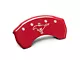 MGP Brake Caliper Covers with Tri-Bar Pony Logo; Red; Front and Rear (15-23 Mustang GT w/ Performance Pack)