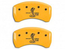 MGP Brake Caliper Covers with GT500 Logo; Yellow; Rear Only (07-14 Mustang GT500)