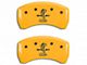 MGP Brake Caliper Covers with Shelby Snake Logo; Yellow; Rear Only (07-14 Mustang GT500)