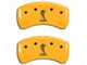 MGP Brake Caliper Covers with Tiffany Snake Logo; Yellow; Rear Only (07-14 Mustang GT500)