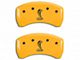 MGP Brake Caliper Covers with Tiffany Snake Logo; Yellow; Rear Only (07-14 Mustang GT500)