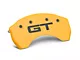 MGP Brake Caliper Covers with GT Logo; Yellow; Front and Rear (15-23 Mustang GT w/o Performance Pack)