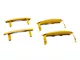 MGP Brake Caliper Covers with Tri-Bar Pony Logo; Yellow; Front and Rear (15-23 Mustang EcoBoost w/o Performance Pack, V6)