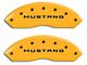 MGP Brake Caliper Covers with 3.7 Logo; Yellow; Front and Rear (11-14 Mustang V6)