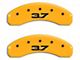 MGP Brake Caliper Covers with 3.7 Logo; Yellow; Front and Rear (15-17 Mustang V6)