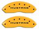 MGP Brake Caliper Covers with 5.0 Logo; Yellow; Front and Rear (10-14 Mustang GT w/o Performance Pack)