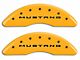 MGP Brake Caliper Covers with 5.0 Logo; Yellow; Front and Rear (15-23 Mustang GT w/ Performance Pack)