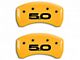 MGP Brake Caliper Covers with 5.0 Logo; Yellow; Rear Only (15-23 Mustang GT w/ Performance Pack)