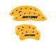 MGP Brake Caliper Covers with Daytona Logo; Yellow; Front and Rear (09-10 Challenger R/T)