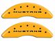 MGP Brake Caliper Covers with GT Logo; Yellow; Front and Rear (15-23 Mustang GT w/ Performance Pack)