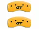MGP Brake Caliper Covers with GT Logo; Yellow; Front and Rear (94-98 Mustang GT)