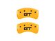 MGP Brake Caliper Covers with GT Logo; Yellow; Rear Only (05-14 Mustang GT)