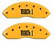 MGP Brake Caliper Covers with Mach 1 Logo; Yellow; Front and Rear (03-04 Mustang Mach 1)