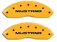 MGP Brake Caliper Covers with Running Pony Logo; Yellow; Front and Rear (99-04 Mustang GT, V6)