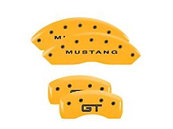 MGP Brake Caliper Covers with S197 GT Logo; Yellow; Front and Rear (94-04 Mustang Cobra, Bullitt, Mach 1)