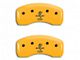 MGP Brake Caliper Covers with Shelby Snake Logo; Yellow; Front and Rear (94-04 Mustang Cobra)