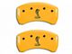 MGP Brake Caliper Covers with Tiffany Snake Logo; Yellow; Front and Rear (15-23 Mustang GT w/ Performance Pack)