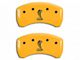 MGP Brake Caliper Covers with Tiffany Snake Logo; Yellow; Front and Rear (15-23 Mustang GT w/o Performance Pack)