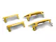 MGP Brake Caliper Covers with Tri-Bar Pony Logo; Yellow; Front and Rear (10-14 Mustang GT w/o Performance Pack, V6)