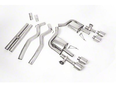 Milltek Active Valve Cat-Back Exhaust System with H-Pipe and Brushed Titanium Tips (21-25 Mustang Dark Horse, Mach 1)