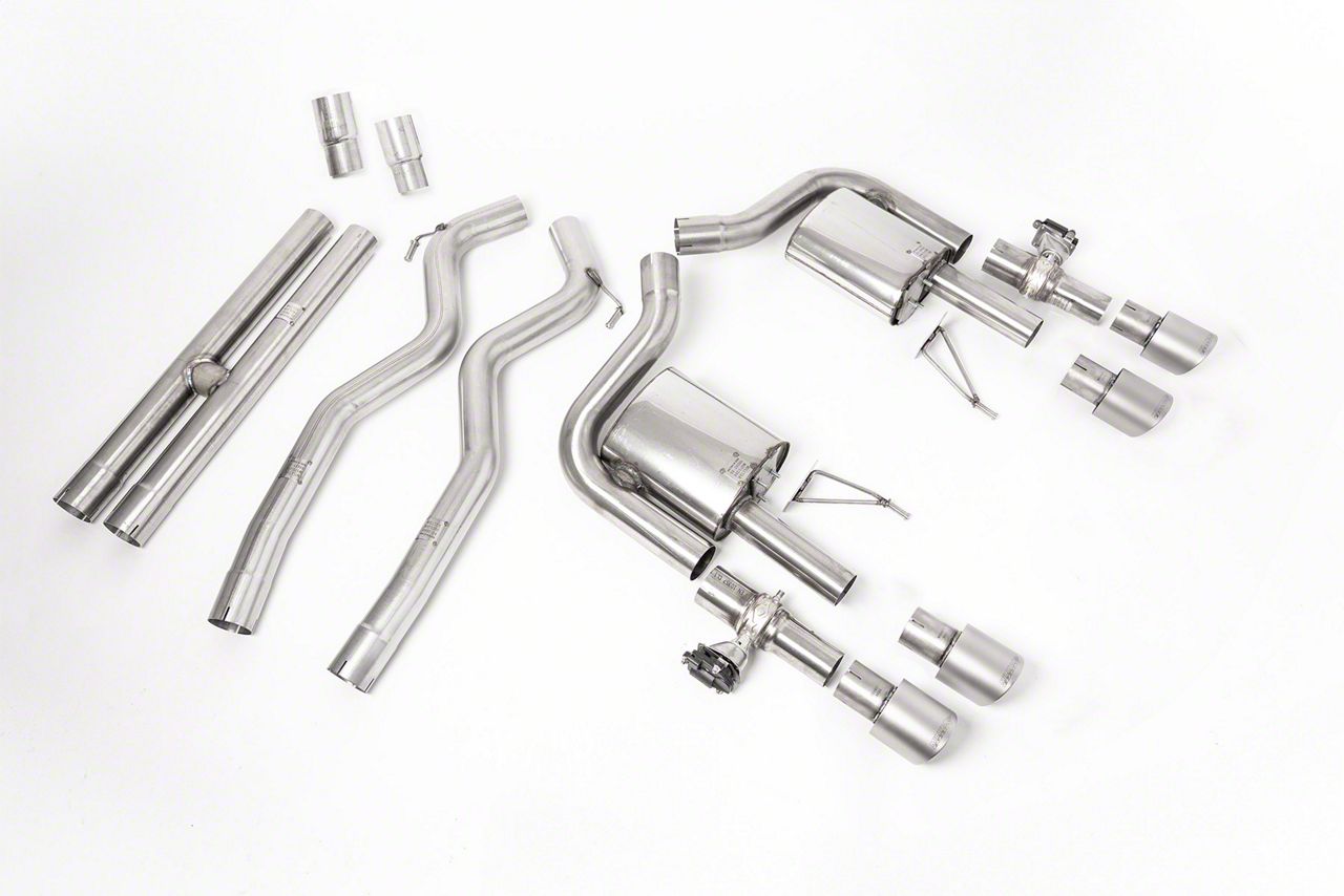 Milltek Active Valve Cat-Back Exhaust System with H-Pipe and Brushed Titanium Tips (2024 Mustang GT Fastback w/ Active Exhaust)