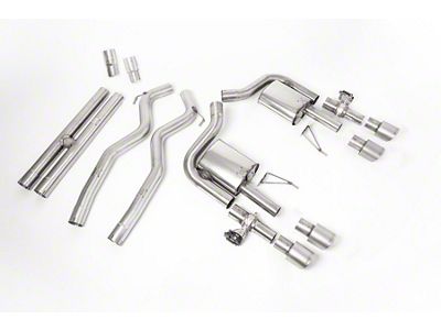 Milltek Active Valve Cat-Back Exhaust System with H-Pipe and Brushed Titanium Tips (24-25 Mustang GT Fastback w/ Active Exhaust)