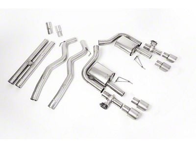 Milltek Active Valve Cat-Back Exhaust System with H-Pipe and Brushed Titanium Tips (2024 Mustang GT Fastback w/ Active Exhaust)