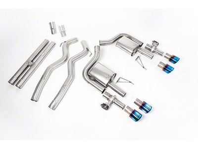 Milltek Active Valve Cat-Back Exhaust System with H-Pipe and Burnt Titanium Tips (24-25 Mustang GT Fastback w/ Active Exhaust)