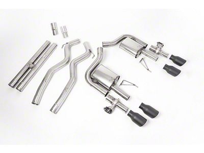 Milltek Active Valve Cat-Back Exhaust System with H-Pipe and Cerakote Black Tips (24-25 Mustang GT Fastback w/ Active Exhaust)