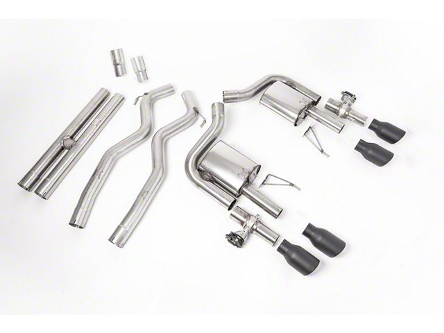 Milltek Active Valve Cat-Back Exhaust System with H-Pipe and Cerakote Black Tips (2024 Mustang GT Fastback w/ Active Exhaust)