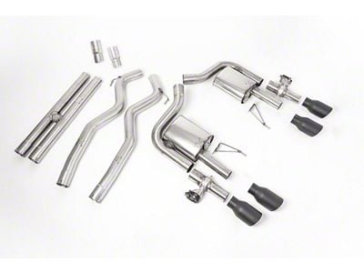 Milltek Active Valve Cat-Back Exhaust System with H-Pipe and Cerakote Black Tips (2024 Mustang GT Fastback w/ Active Exhaust)