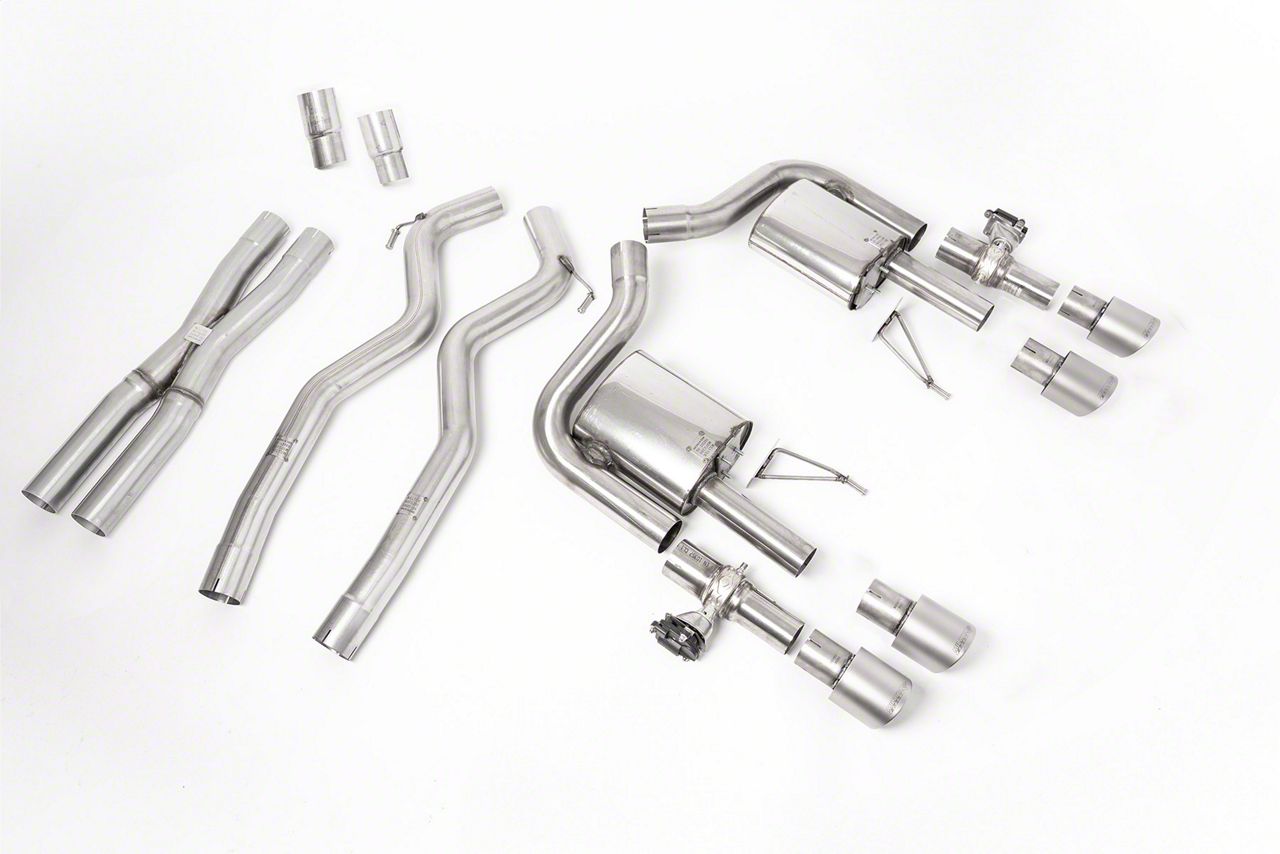 Milltek Active Valve Cat-Back Exhaust System with X-Pipe and Brushed Titanium Tips (2024 Mustang GT Fastback w/ Active Exhaust)