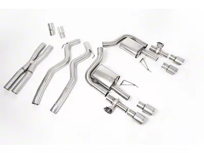 Milltek Active Valve Cat-Back Exhaust System with X-Pipe and Brushed Titanium Tips (24-25 Mustang GT Fastback w/ Active Exhaust)
