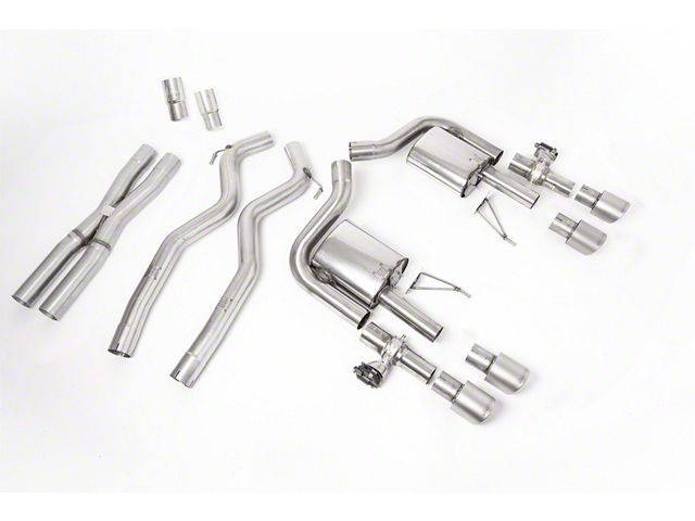 Milltek Active Valve Cat-Back Exhaust System with X-Pipe and Brushed Titanium Tips (2024 Mustang GT Fastback w/ Active Exhaust)