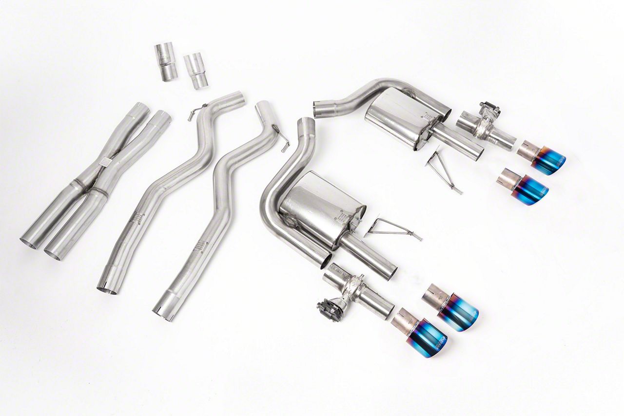 Milltek Active Valve Cat-Back Exhaust System with X-Pipe and Burnt Titanium Tips (2024 Mustang GT Fastback w/ Active Exhaust)