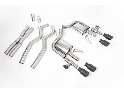 Milltek Active Valve Cat-Back Exhaust System with X-Pipe and Cerakote Black Tips (24-25 Mustang GT Fastback w/ Active Exhaust)