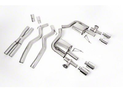 Milltek Active Valve Cat-Back Exhaust System with X-Pipe and Polished Tips (21-24 Mustang Dark Horse, Mach 1)