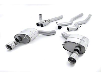 Milltek Dual Outlet Non-Resonated Cat-Back Exhaust System with Burnt Titanium Tips (15-23 EcoBoost Mustang Fastback w/o Active Exhaust)