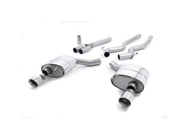 Milltek Dual Outlet Non-Resonated Cat-Back Exhaust System with Polished Tips (15-23 EcoBoost Mustang Fastback w/o Active Exhaust)