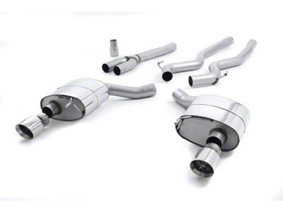 Milltek Dual Outlet Non-Resonated Cat-Back Exhaust System with Polished Tips (15-23 EcoBoost Mustang Fastback w/o Active Exhaust)