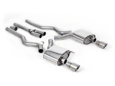 Milltek Dual Outlet Non-Resonated Cat-Back Exhaust System with Titanium Tips (15-23 EcoBoost Mustang Fastback w/o Active Exhaust)