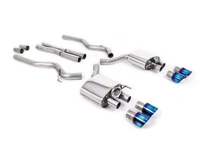 Milltek Quad Outlet Cat-Back Exhaust System with Burnt Titanium Tips (18-23 Mustang GT Fastback w/o Active Exhaust)